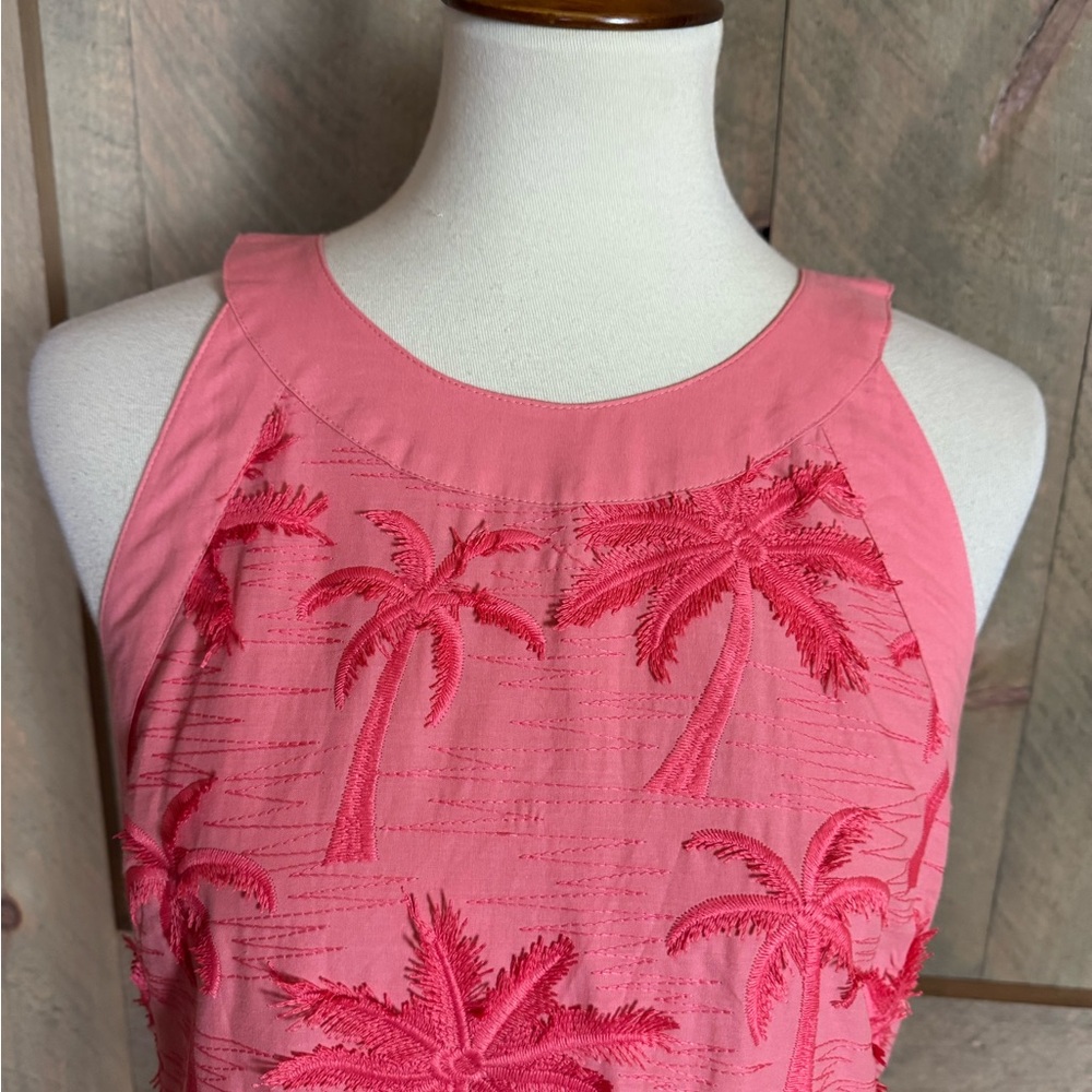 Talbots embroidered palm tree shift dress Size 8 - Picture 3 of 12